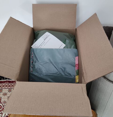 Box - opened showing subject dividers and packaging